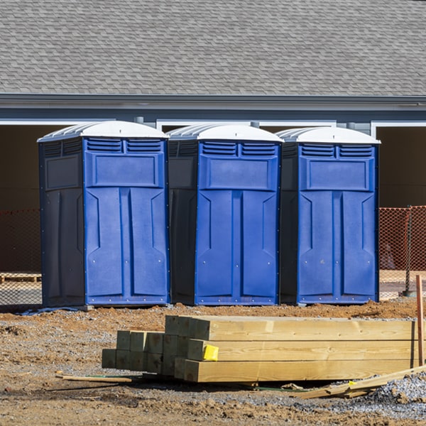 how often are the porta potties cleaned and serviced during a rental period in Pelican Rapids MN